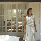 BLUE SPORTSWEAR Linea poplin Skirt - Dame - Chalk