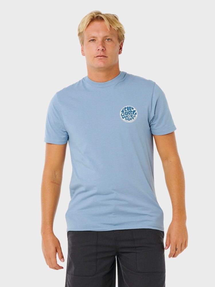 Wettie Passage Icon T shirt - Herre - Faded Denim - Gumpel & Co