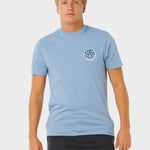 Wettie Passage Icon T shirt - Herre - Faded Denim - Gumpel & Co