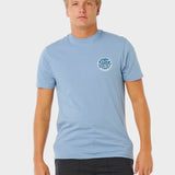 Wettie Passage Icon T shirt - Herre - Faded Denim - Gumpel & Co