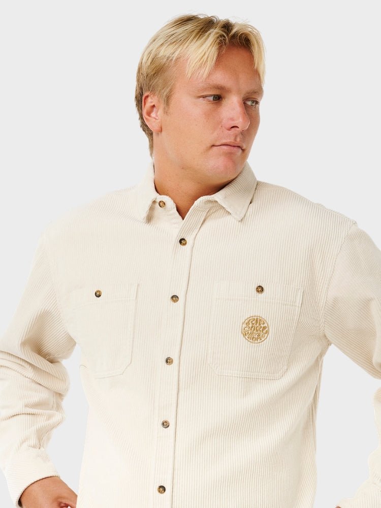 Premium Surf Cord L/S Skjorter - Herre - Sand Dune - Gumpel & Co