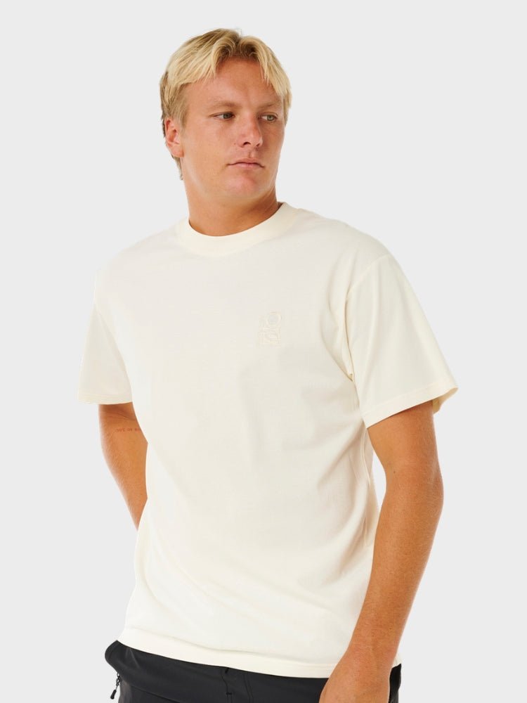 Rip Curl Search Embroidery T shirt - Herre - Bone