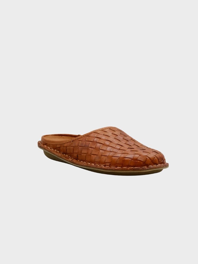 Roma Woven Leather - Unisex - Cognac Brown - Gumpel & Co
