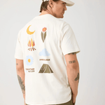 KNOWLEDGE COTTON APPAREL T-shirt m/tryk på ryggen - Herre - Egret