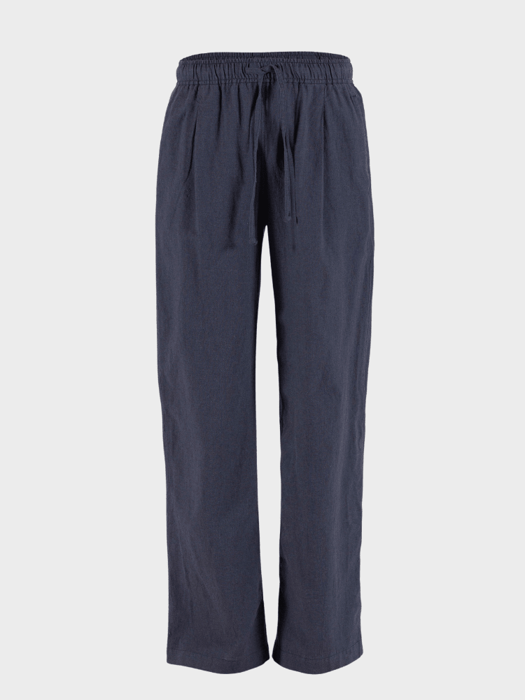 Luca linen Trousers - Dame - Dusty Navy - Gumpel & Co