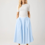 KNOWLEDGE COTTON APPAREL Rib T-shirt - Dame - Multi color stripe