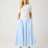 KNOWLEDGE COTTON APPAREL Rib T-shirt - Dame - Multi color stripe