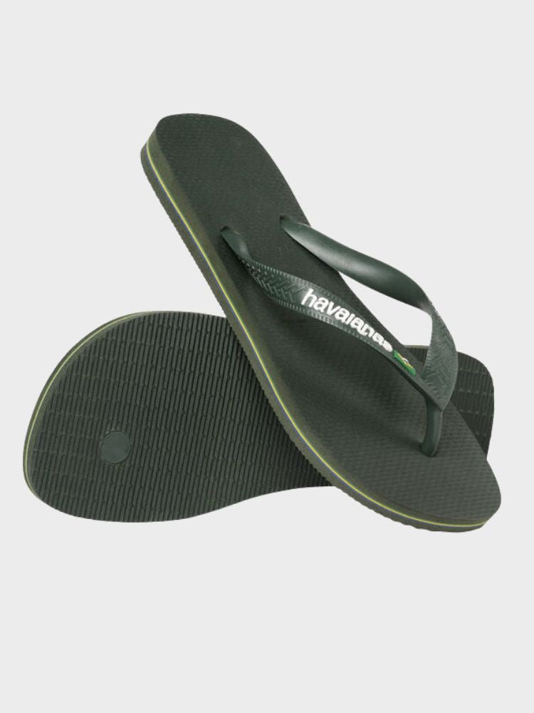 Brasil Logo Klipklapper - Unisex - Green Olive - Gumpel & Co