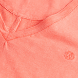 SUPERDRY Studios Slub Embroidered Tshirt - Dame - Fluro Coral
