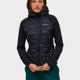 Helium Dun Hybrid Midlayer med Hætte - Dame - Sort