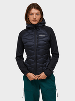 Helium Dun Hybrid Midlayer med Hætte - Dame - Sort