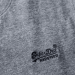 Organic Cotton Essential Logo Tshirt - Herre - Eclipse Navy/Grey Marl Feeder - Gumpel & Co