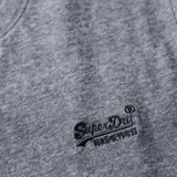 Organic Cotton Essential Logo Tshirt - Herre - Eclipse Navy/Grey Marl Feeder - Gumpel & Co