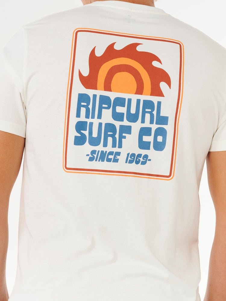 Rip Curl Pacific Rinse Sunrise T shirt - Herre - Bone