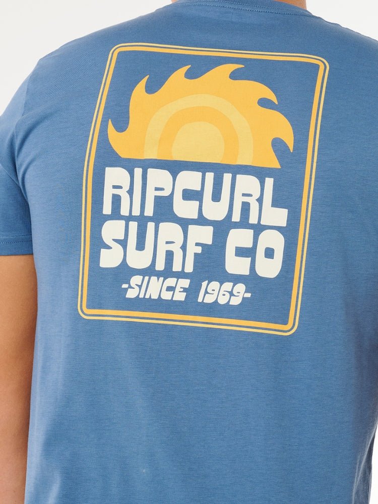 Rip Curl Pacific Rinse Sunrise T shirt - Herre - Bluefin