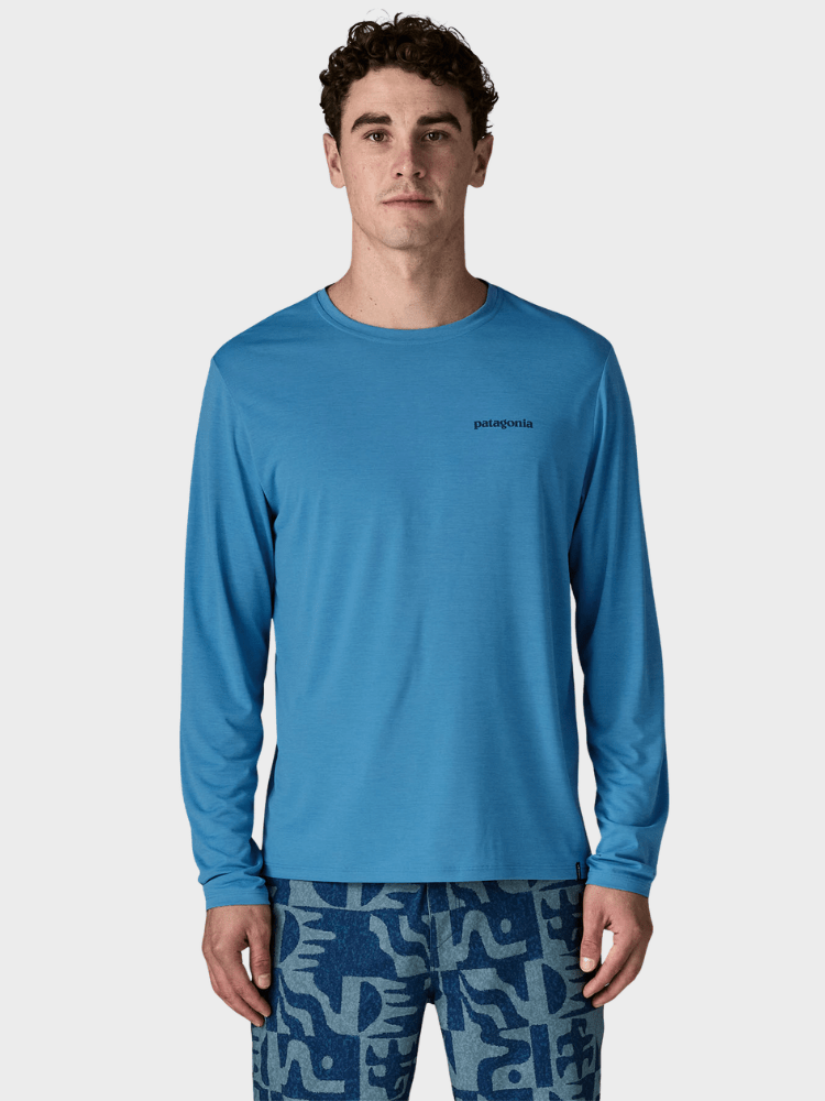 Long - Sleeved Capilene Cool Daily Skjorte - Boardshort Logo - Shore Blue - Light Shore Blue X - Dye - Gumpel & Co