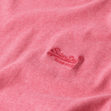 Organic Cotton Essential Logo Tshirt - Herre - Punch Pink Marl - Gumpel & Co
