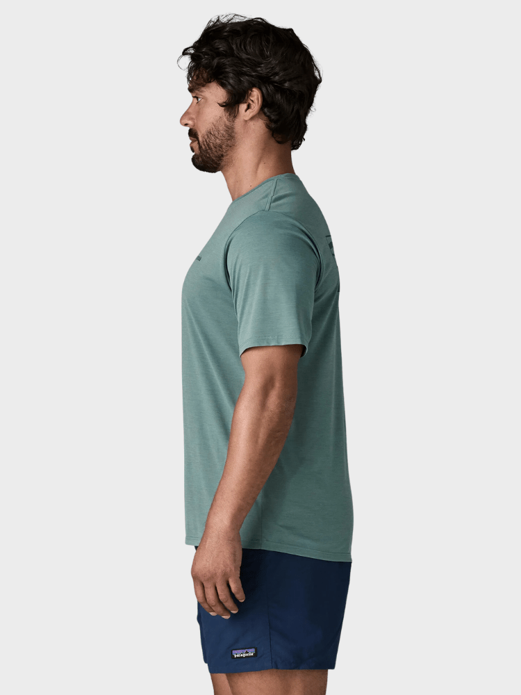 Patagonia Capilene Cool Daily Tech Tee - Boardshort Logo - Blue Sage