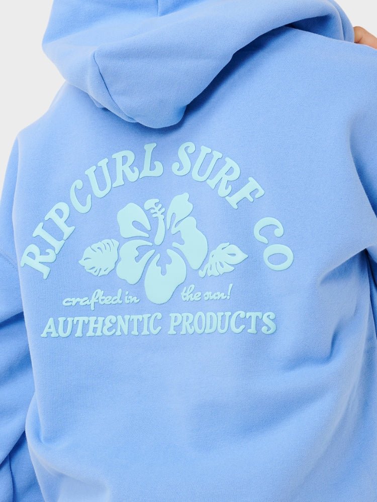 Rip Curl Surf Puff Heritage Hood P/P Hoodie - Dame - Cornflower Blue