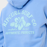 Rip Curl Surf Puff Heritage Hood P/P Hoodie - Dame - Cornflower Blue