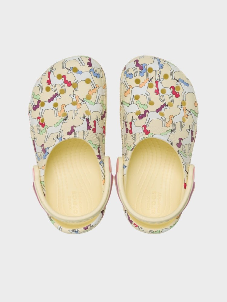 CROCS Classic Unicorn Graphic Clog Toddler Crocs - Børn - Yellow Light