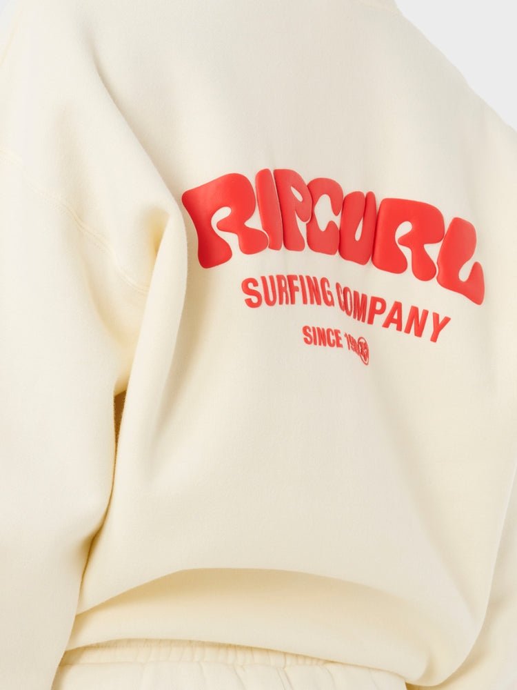 Surf Puff Heritage Hood Hoodie - Dame - Cayenne - Gumpel & Co