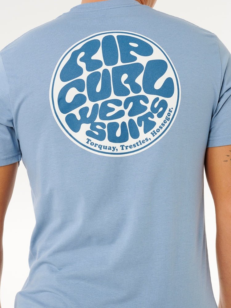 Rip Curl Wettie Passage Icon T shirt - Herre - Faded Denim