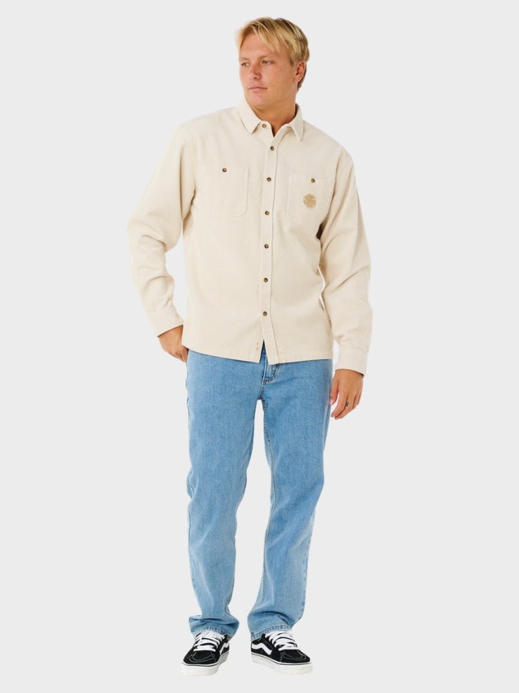 Premium Surf Cord L/S Skjorter - Herre - Sand Dune - Gumpel & Co