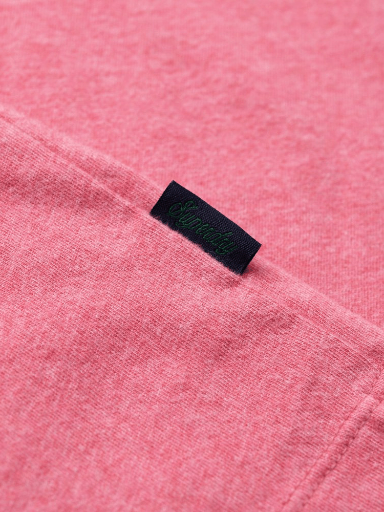Organic Cotton Essential Logo Tshirt - Herre - Punch Pink Marl - Gumpel & Co