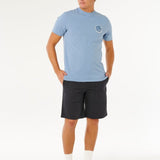 Wettie Passage Icon T shirt - Herre - Faded Denim - Gumpel & Co