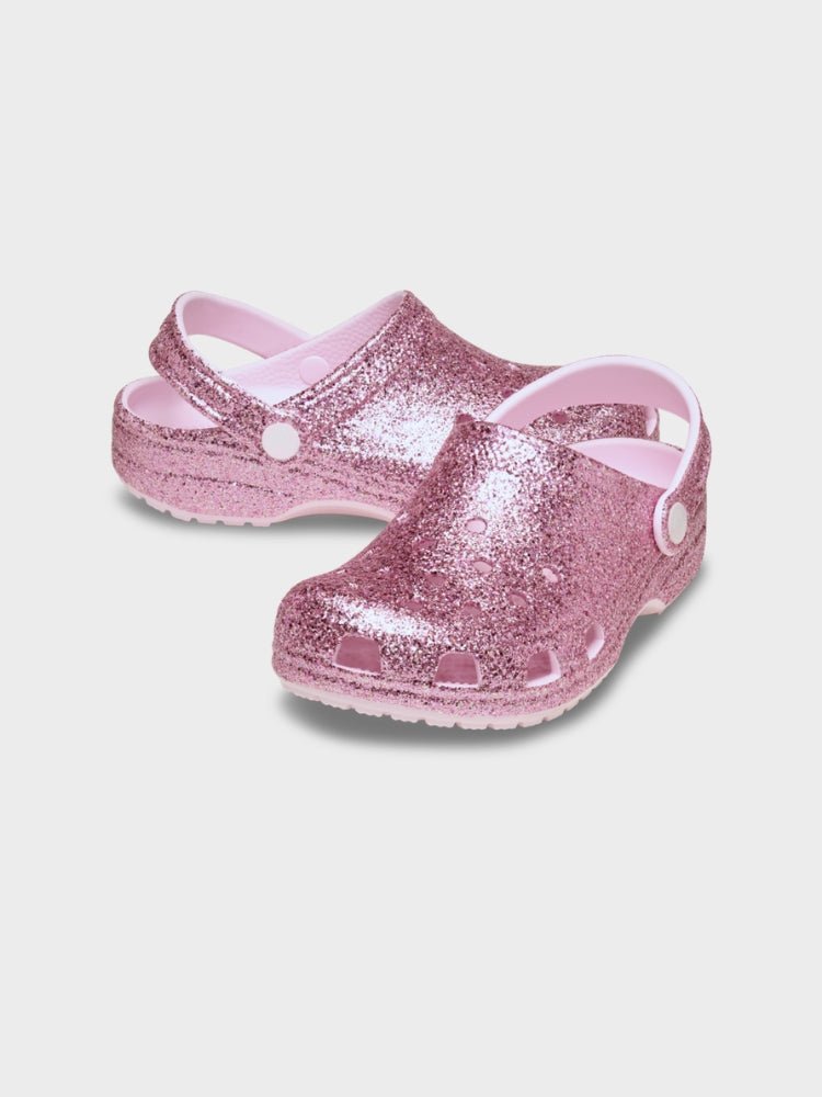 CROCS Classic Chunky Glitter Clog Crocs - Børn - Pink Milk