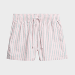 SUPERDRY Cotton Stripe Elastic Short - Dame - Suffolk Pink Stripe