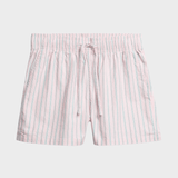 SUPERDRY Cotton Stripe Elastic Short - Dame - Suffolk Pink Stripe