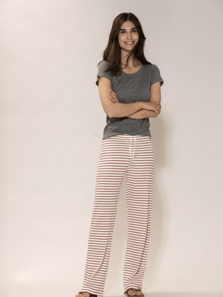 Lotta linen Tee - Dame - Silver Pine - Gumpel & Co