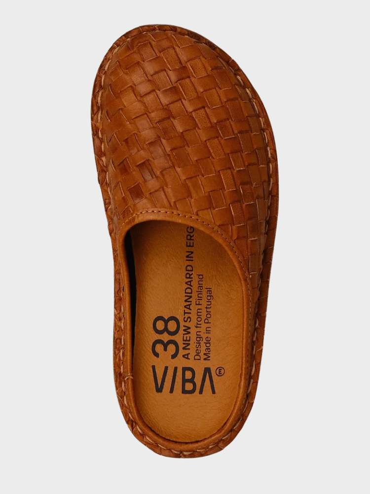 VIBAe Roma Woven Leather - Unisex - Cognac Brown