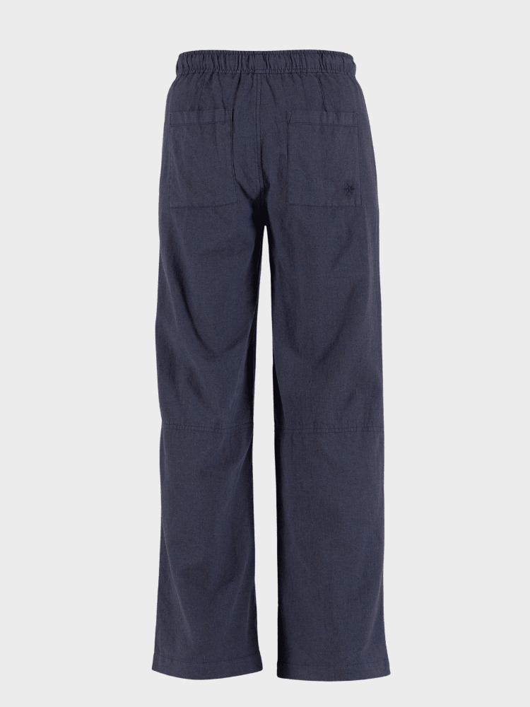 Luca linen Trousers - Dame - Dusty Navy - Gumpel & Co