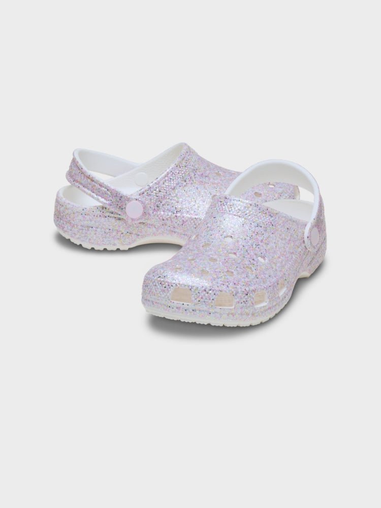 CROCS Classic Fantasy Glitter Clog Crocs - Børn - White