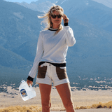 5 Inch Field Shorts - Dame - Off White / Tan - Gumpel & Co