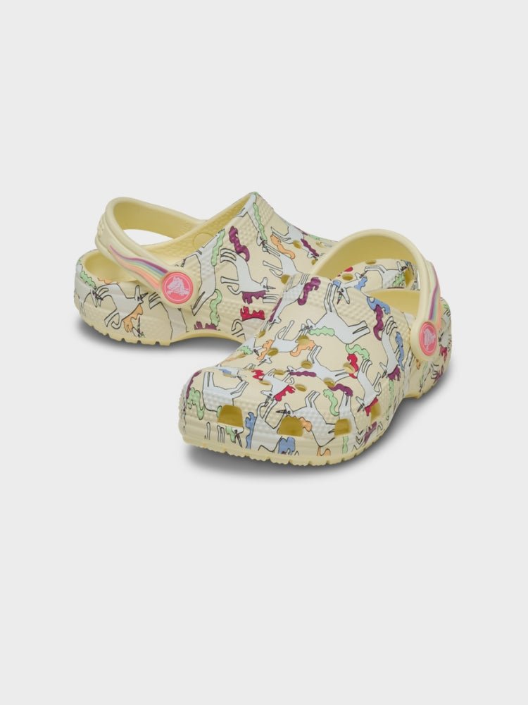 CROCS Classic Unicorn Graphic Clog Toddler Crocs - Børn - Yellow Light