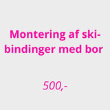 Montering og indstilling af skibindinger med bor