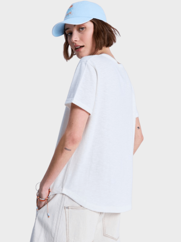 Roxy Oceanwave Regular Emby T shirt - Dame - Egret