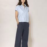 Luca linen Trousers - Dame - Dusty Navy - Gumpel & Co