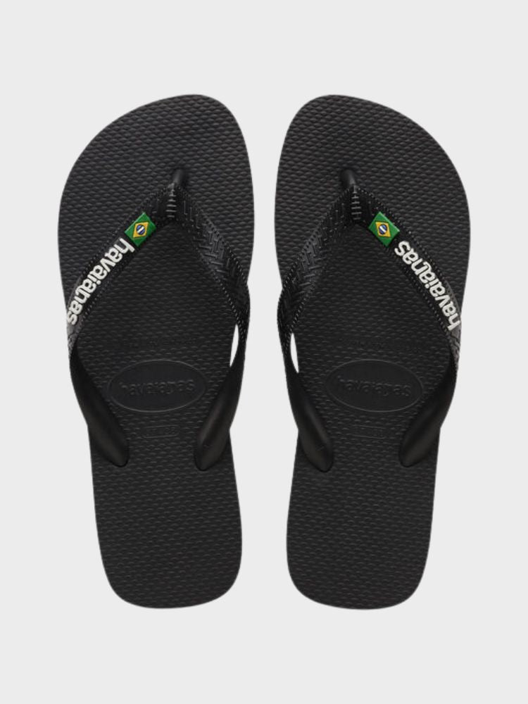 Brasil Logo Klipklapper - Unisex - Black/Black - Gumpel & Co