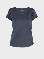 Lotta linen Tee - Dame - Dusty Navy