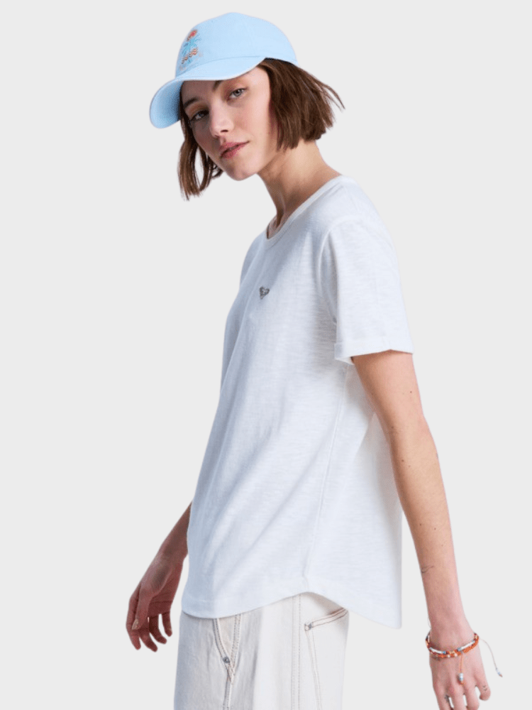 Roxy Oceanwave Regular Emby T shirt - Dame - Egret