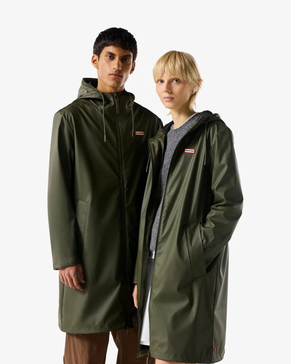 Hunter Andrea PU Rain Coat - Unisex - Kambaba (mørk olivengrøn)