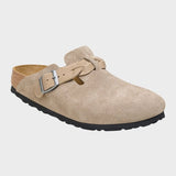 Birkenstock Boston Flettet Smal - Unisex - Taupe