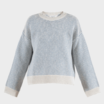 BLUE SPORTSWEAR Laura cotton Knit Blouse - Dame - Cream/Heaven