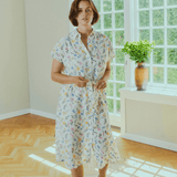 Freequent Molli Kjole - Dame - STAR OFF-WHITE W. GOLDEN HAZE