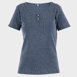 BLUE SPORTSWEAR Lolly denim rib Tee - Dame - Denim Blue